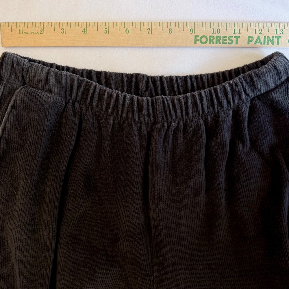 Lands End Sport Knit Tapered Leg Pants Size‎ L Tall Elastic Waist Black Corduroy - Picture 6 of 10